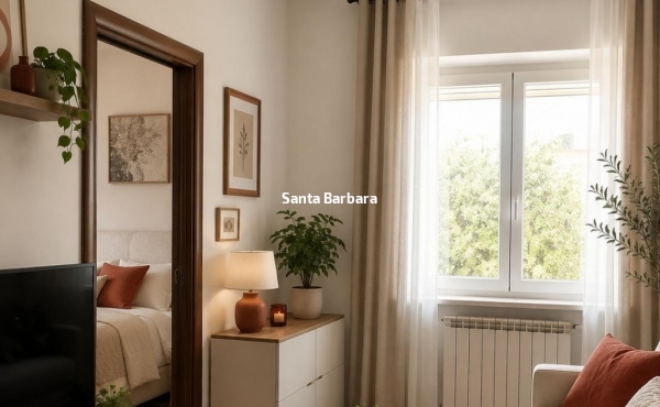 soggiorno con scritta virtuale